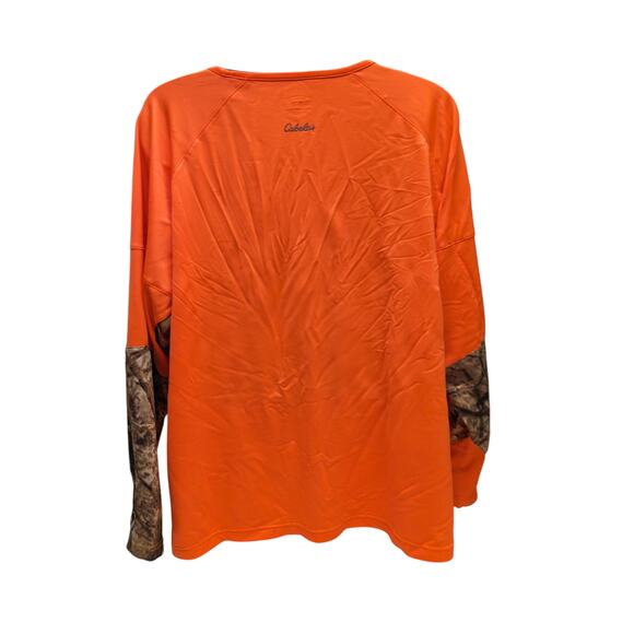 Cabelas Blaze Orange Hunting Shirt Mens 2XL Nylon Camo Lightweight Long Sleeve - Picture 10 of 16